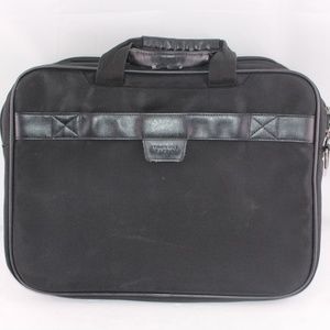 Kenneth Cole Reaction Jet Black Canvas Laptop Bag